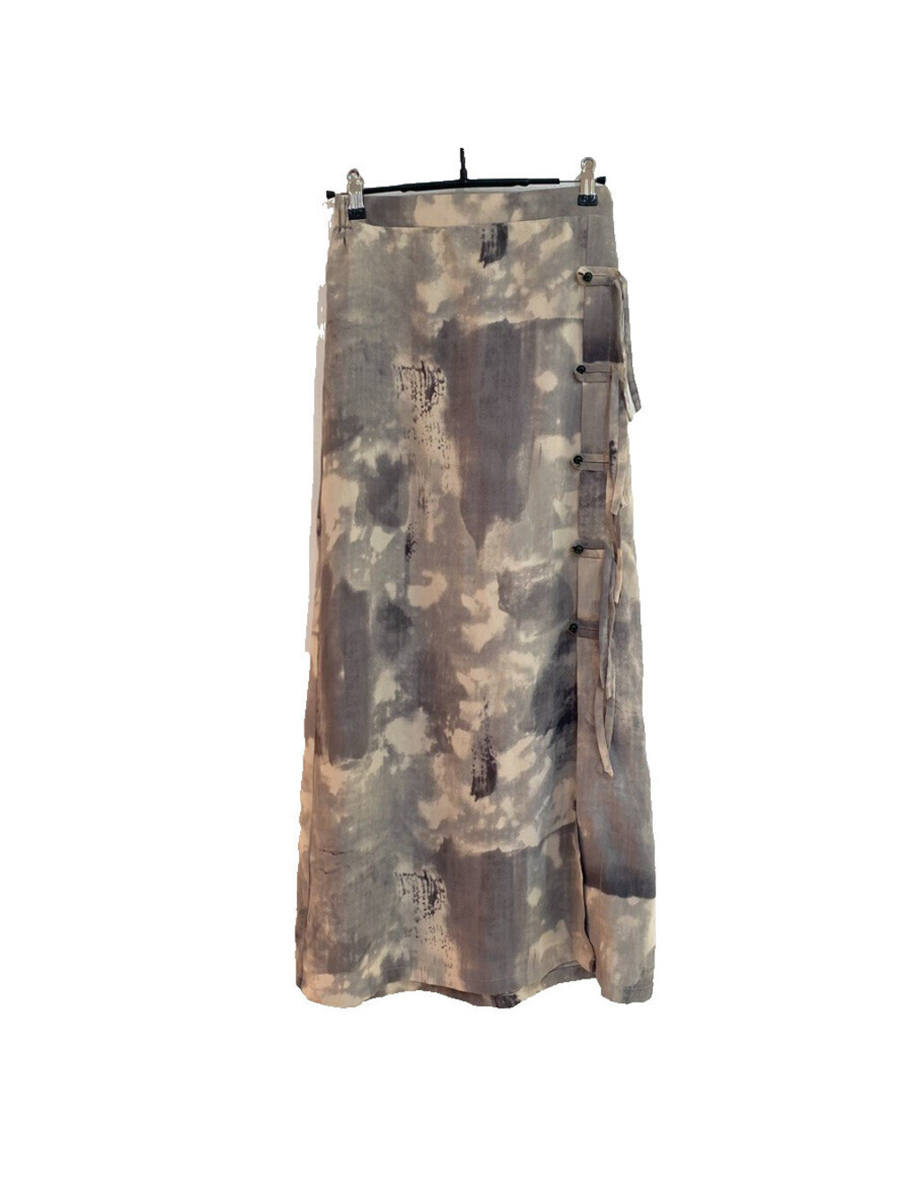 Size Small Maxi Long Skirt Abstract Artsy Unique Watercolor Apozi Casual Lined
